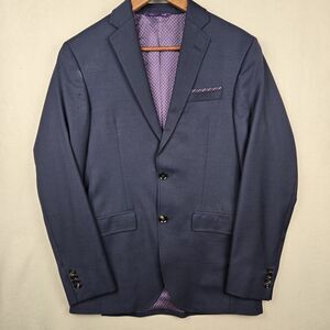 Ted Baker London Endurance Trevi Wool Blazer Sport Coat Mens 36R Blue Purple